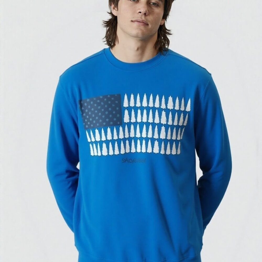 COLUMBIA T-SHIRT WITH WHITE PINE TREE PRINT ON THE CHEST - Patriotic